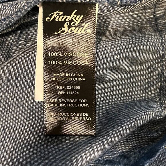 Funky Soul Women's Multi color Spring Summer Casual Dress Size Medium - Picture 4 of 6